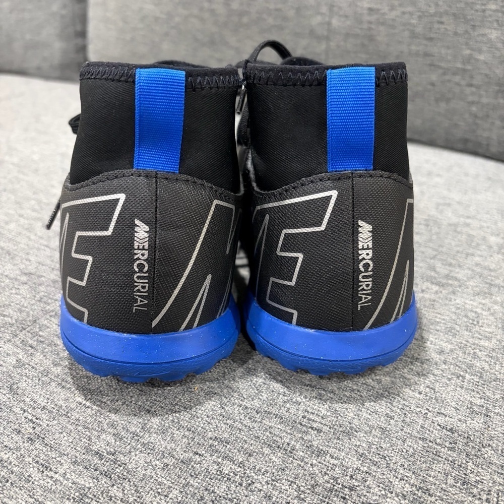 Nike Air Zoom Mercurial Superfly 9 Club TF Shadow Black/Hyper Royal Kids Cleats - Picture 4 of 8